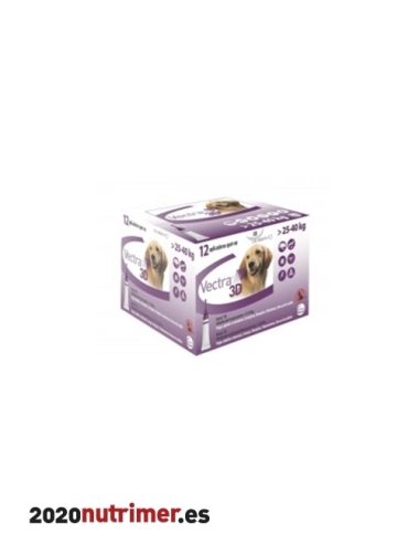 VECTRA 3D PERRO 25-40 KG 12 PIPETAS SOLUCION SPOT ON| Antiparasitarios