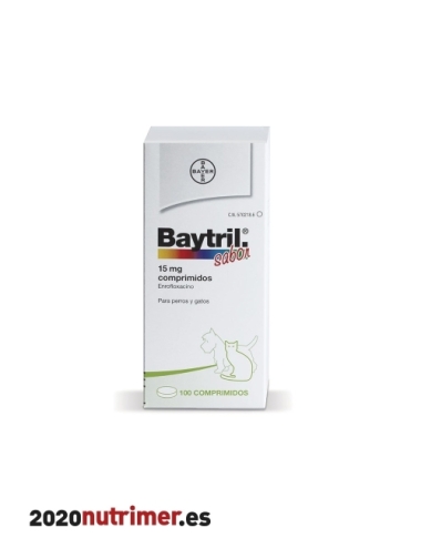 BAYTRIL SABOR 15 MG (100 comp)| Antibacteriano