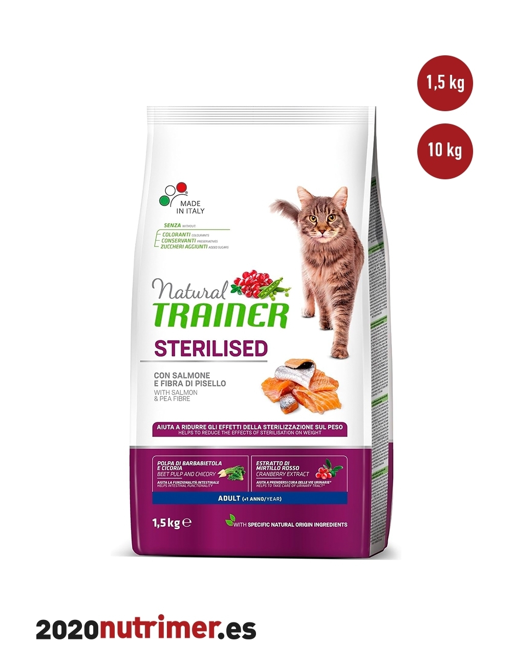 Sterilized Salmón | Alimentación Gato | Natural Trainer