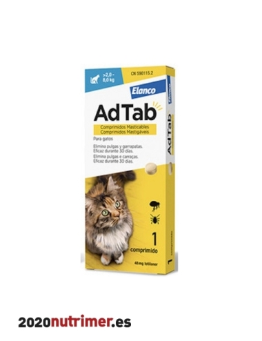 ADTAB 48 MG COMP MASTICABLE GATO  2-
 8 KG 1 COM |  Antiparasitarios