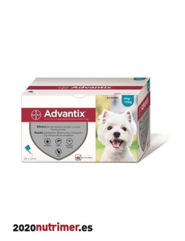 ADVANTIX 4 a 10Kg 24 pip |  Antiparasitarios