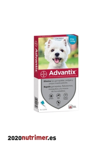 ADVANTIX 4-10Kg 4 pip |  Antiparasitarios