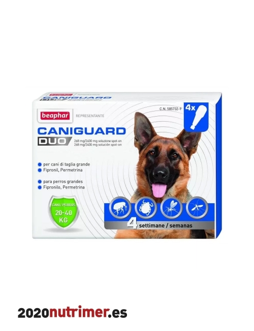 CANIGUARD DUO L 20 a 40 kg 4 pip |  Antiparasitarios