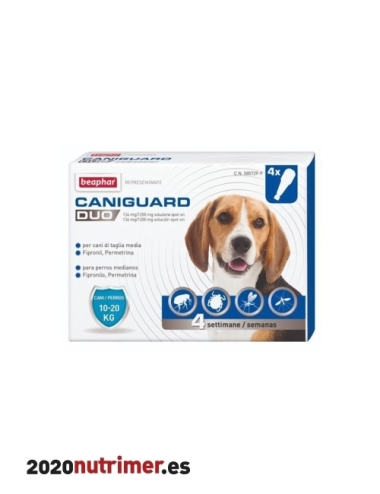 CANIGUARD DUO M 10 a 20 kg 4 pip |  Antiparasitarios