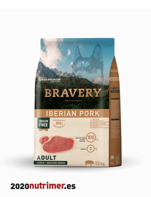 IBERIAN PORK ADULT LARGE/MEDIUM BREEDS 12 KG |Alimentación Perro | BRAVERY DOG