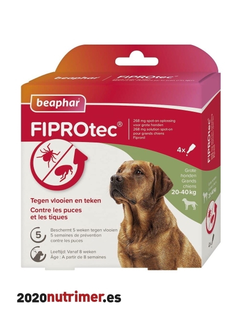 FIPROTEC SPOT ON PERRO GRANDE 20 a 40 kg 4 PIP |  Antiparasitarios