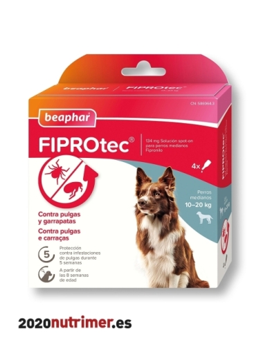 FIPROTEC SPOT ON PERRO MED 10 a 20 kg 4 PIP |  Antiparasitarios