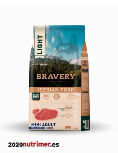 BRAVERY DOG IBERIAN PORK LIGHT MINI ADULT SMALL BREEDS|Alimentación Perro | BRAVERY DOG