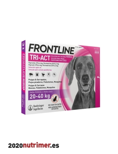 FRONTLINE TRI-ACT 20-40KG 3PIP |  Antiparasitarios