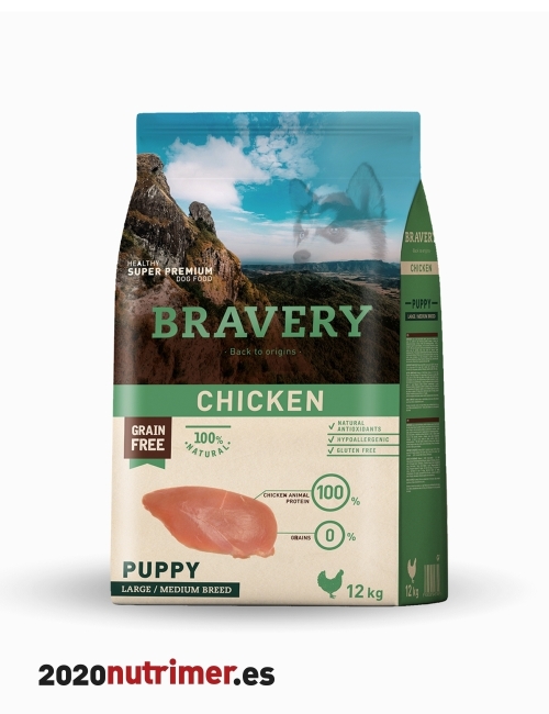 BRAVERY DOG CHICKEN PUPPY RAZAS MEDIAS/GRANDES BREEDS|Alimentación Perro | BRAVERY DOG