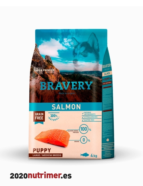 BRAVERY DOG SALMON PUPPY RAZAS MEDIAS/GRANDES BREEDS |Alimentación Perro | BRAVERY DOG