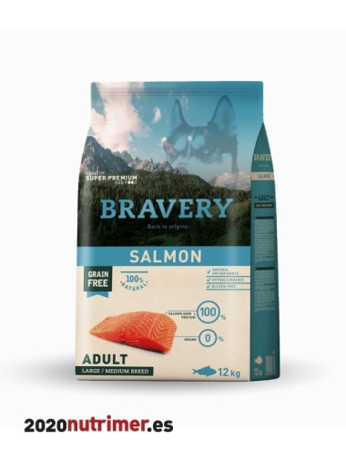 BRAVERY DOG SALMON ADULT LARGE/MEDIUM BREEDS |Alimentación Perro | BRAVERY DOG