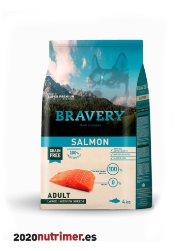 BRAVERY DOG SALMON ADULT LARGE/MEDIUM BREEDS |Alimentación Perro | BRAVERY DOG