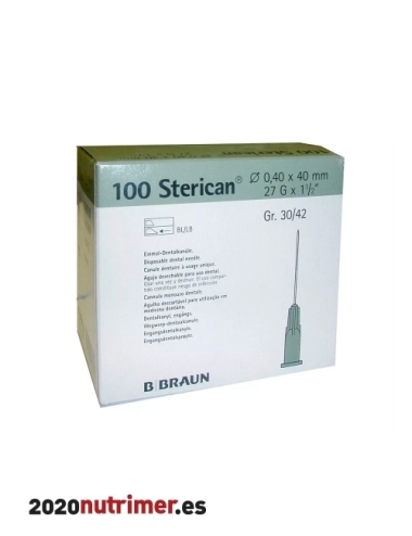 STERICAN 27G 04 X 40 MM GRIS 100 UDS |  Cirugia