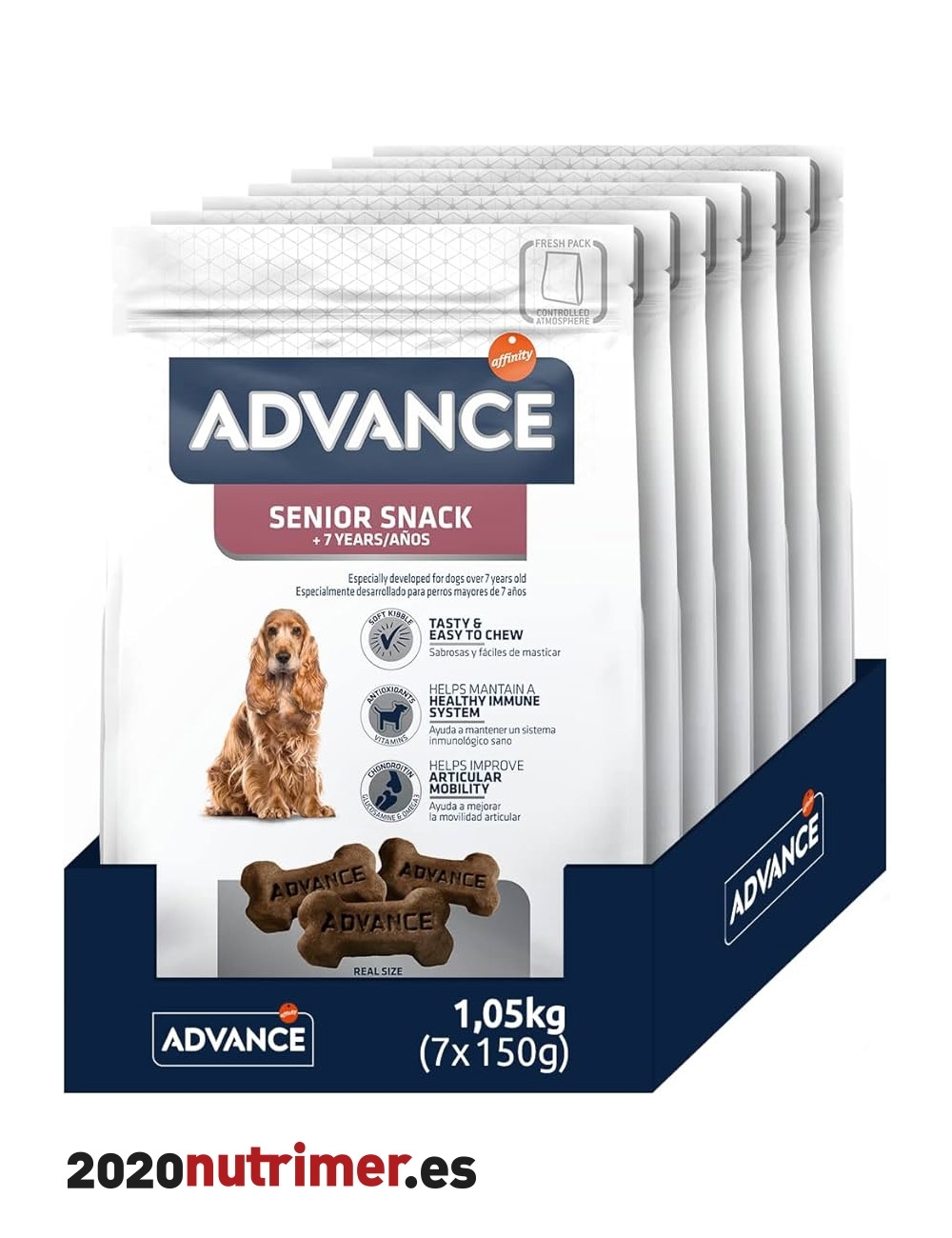 ADVANCE SNACK +7 YEAR 7 X 150GR | Perros | 2020Nutrimer