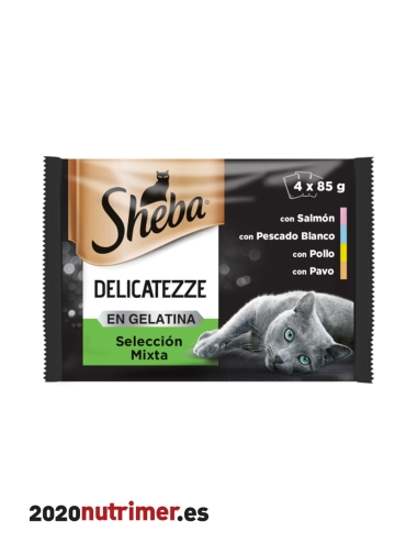 Sheba GELATINA MIXTA 13x4x85g | Comida Húmeda |Sheba| Nutrimer