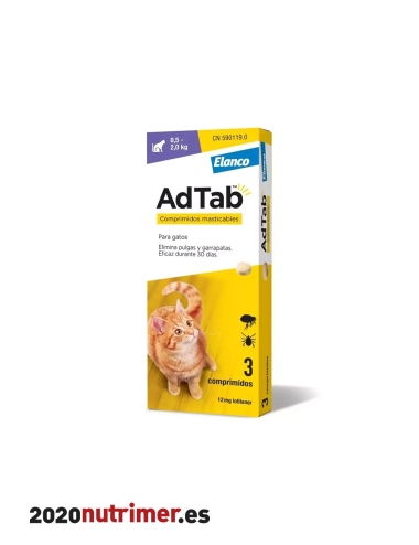 ADTAB 12 MG COMP MASTICABLE GATO 05- 2 KG 3 COMP |  Antiparasitarios