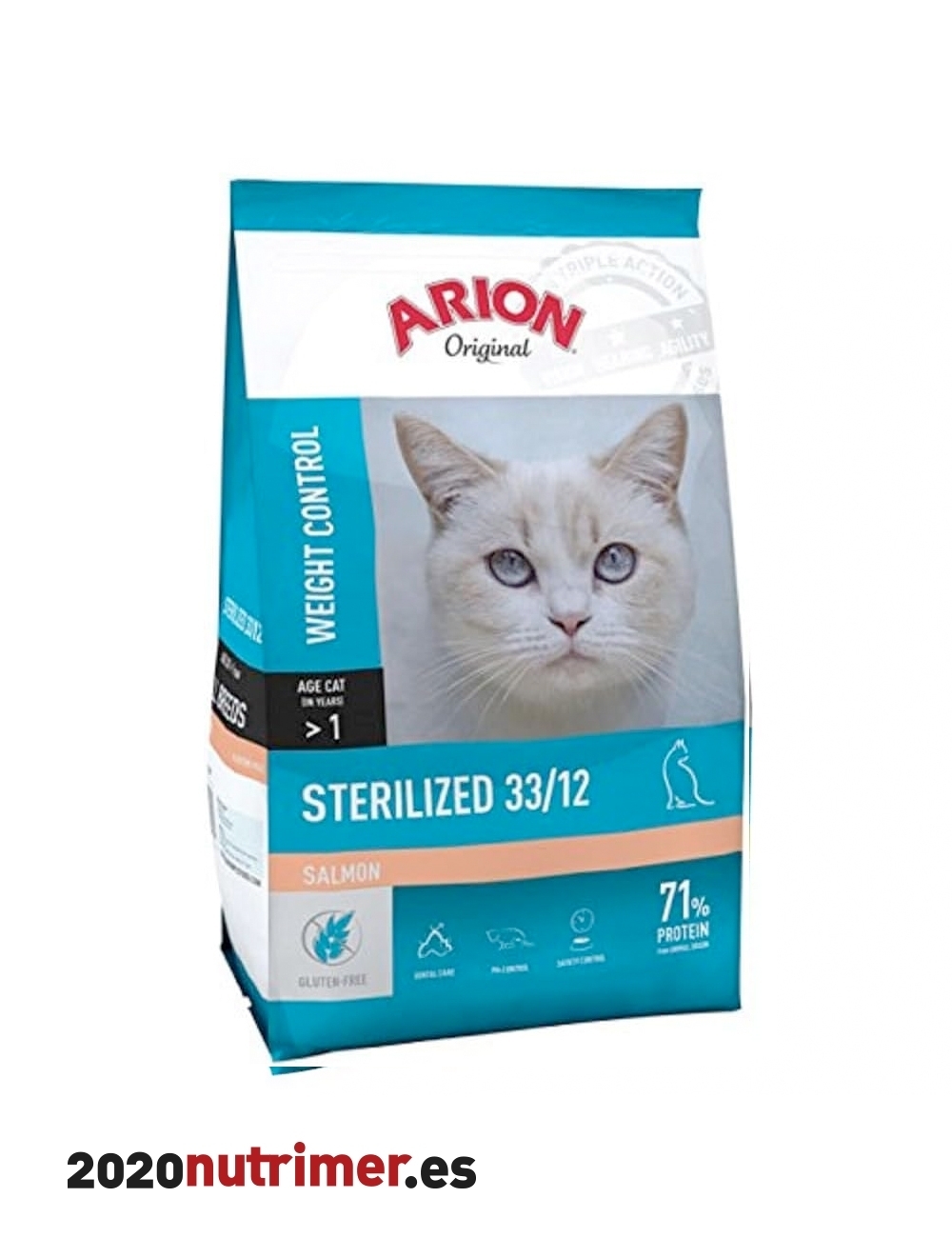 ARION ORIGINAL CAT STERILIZED SALMON  7.5 KG | Gatos | Nutrimer