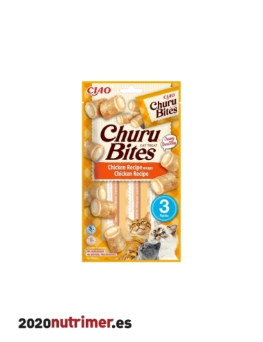 CHURU CAT BITES RECETA POLLO 3X10 GRS | Snacks Gatos