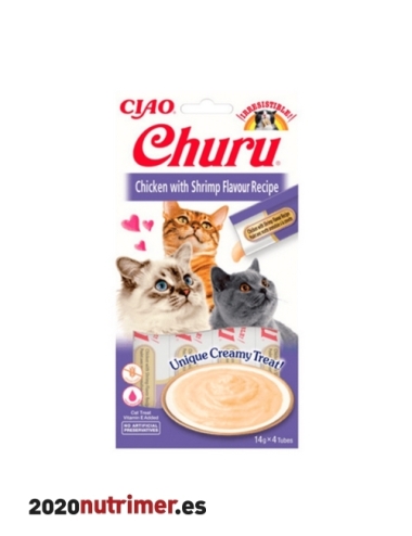 CHURU CAT RCT POLLO CON GAMBAS (12X56 GR) | Snacks Gatos