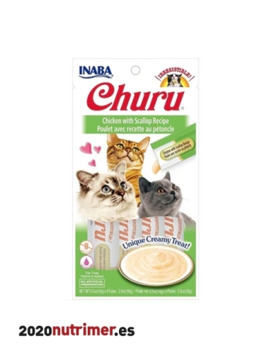 CHURU CAT RCT POLLO CON VIEIRA (12X56 GR) | Snacks Gatos