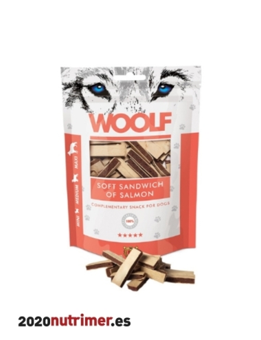 Woolf Sándwich de Salmón 100gr | Snacks Perros