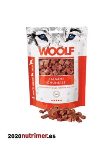 Woolf Bocaditos de Salmón 100gr  | Snacks Perros