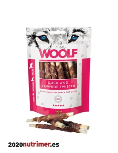 Woolf Palitos Cuero Crudo y Pato 100gr | Snacks Perros