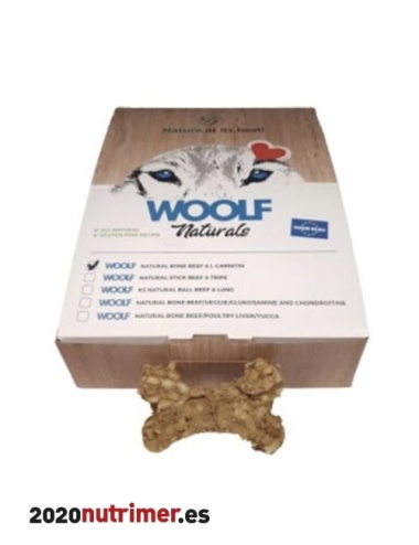 Woolf Natural Hueso Ternera y L-Carnitina 720gr | Snacks Perros