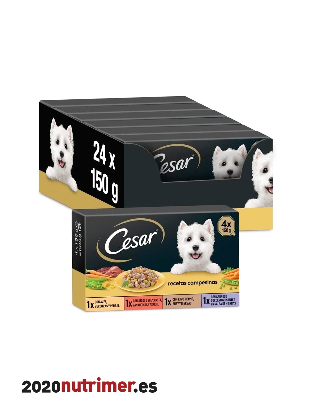 CESAR MULTIPACK SELECCION CAMPESINA 6x4x150gr | Snacks Perros | Cesar Snacks