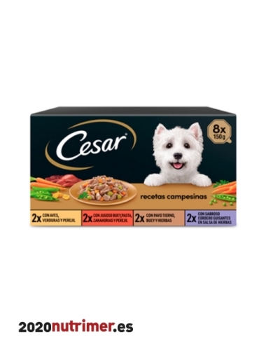 CESAR MULTIPACK 8 RECETA CAMPESINA 6X150gr | Snacks Perros | Cesar Snacks