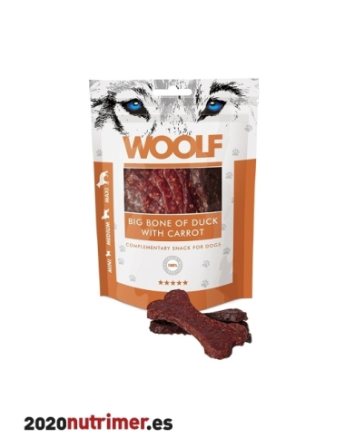 Woolf Hueso Grande de Pato y Zanahorias 100gr | Snacks Perros