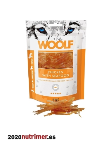 Woolf Pollo y Marisco 100gr | Snacks Perros