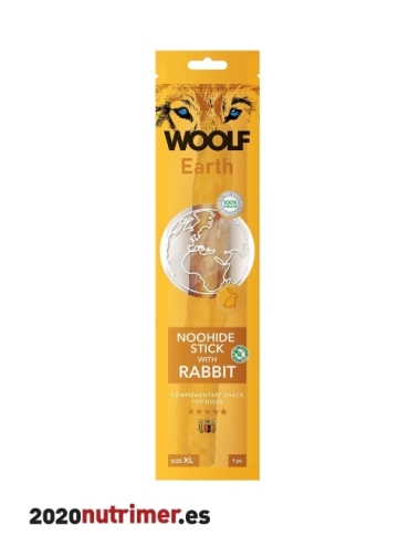 Woolf Earth Noohide XL Barrita con Conejo 85gr | Snacks Perros