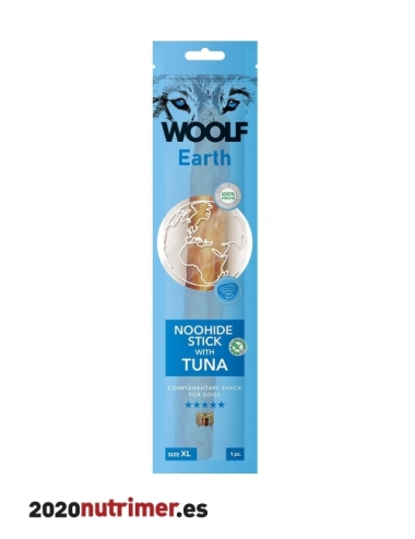 Woolf Earth Noohide XL Barrita con Atún 85gr | Snacks Perros