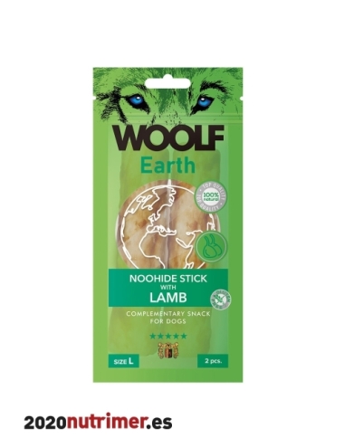 Woolf Earth Noohide L Barrita con Cordero 85gr | Snacks Perros