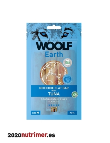 Woolf Earth Noohide M Barrita Plana con Atún 90gr | Snacks Perros