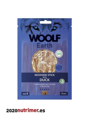 Woolf Earth Noohide S Barrita con Pato 90gr | Snacks Perros