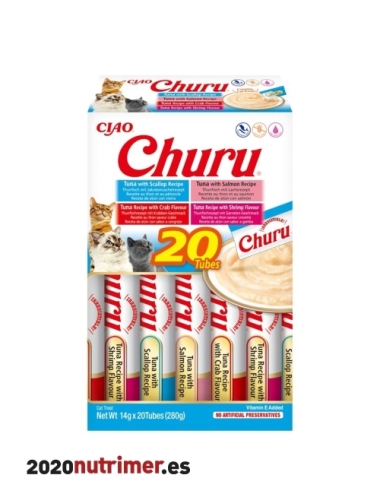 Churu CAT Variedades de Atun con marisco (20p) | Snacks Gatos