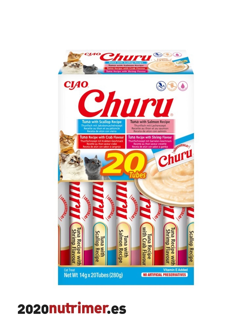 Churu CAT Variedades de Atun con marisco (20p) | Snacks Gatos