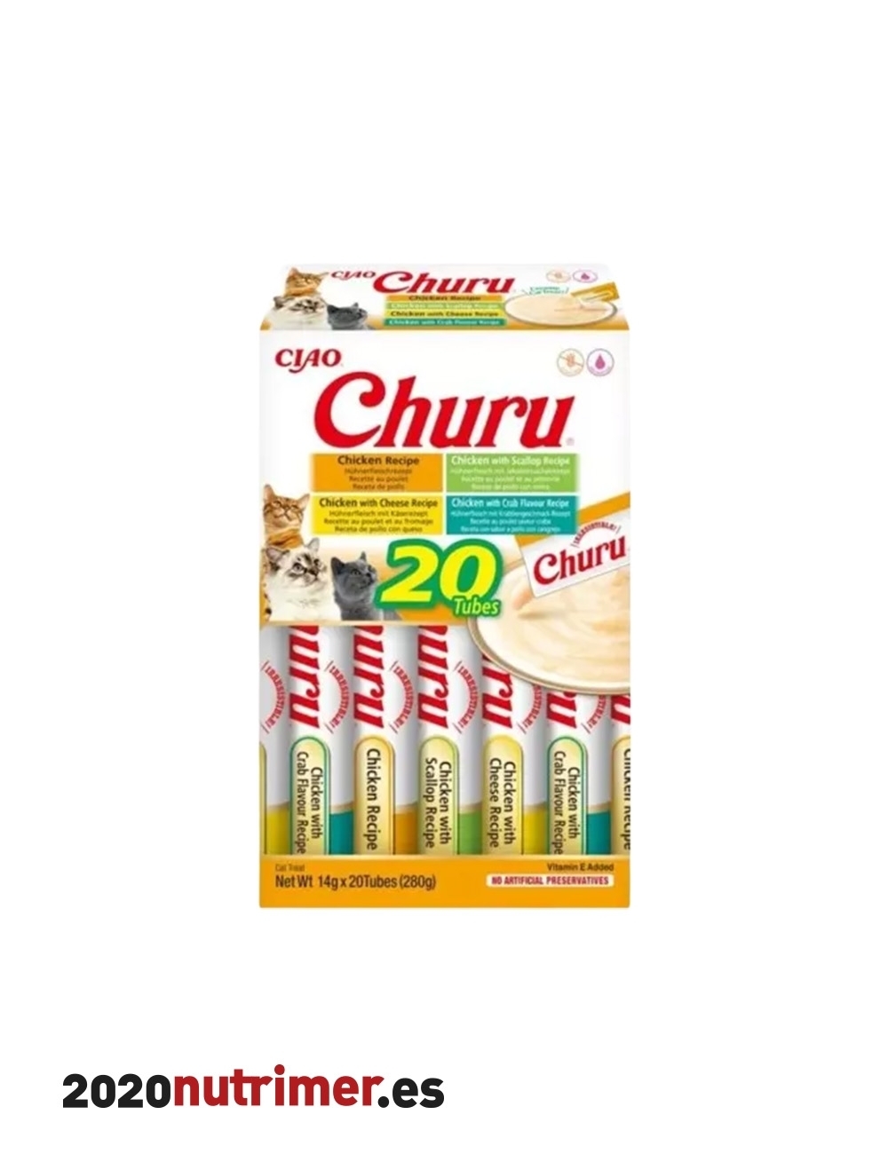 Churu CAT Variedades de Pollo con Buey (20p) | Snacks Gatos