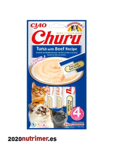 CHURU CAT RCT ATUN CON BUEY (12X56 GR) | Snacks Gatos