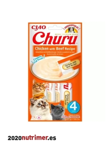 CHURU CAT RCT POLLO CON BUEY  (12X56 GR) | Snacks Gatos