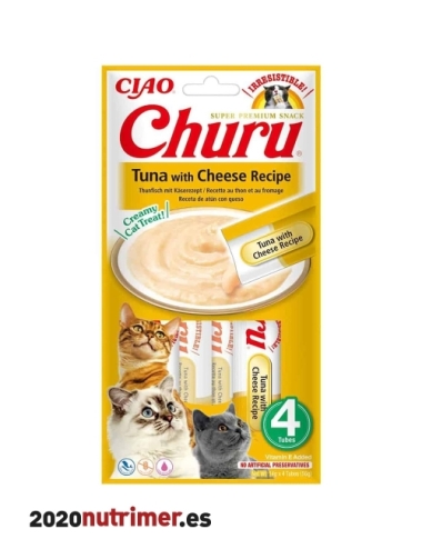 CHURU CAT RCT ATUN CON QUESO  (12X56 GR) | Snacks Gatos