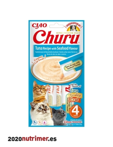 CHURU CAT RCT ATUN CON MARISCO  (12X56 GR) | Snacks Gatos