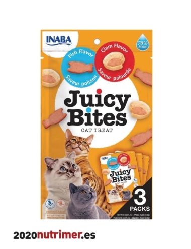 Churu CAT Juicy Bites Pescado/Almeja | Snacks Gatos