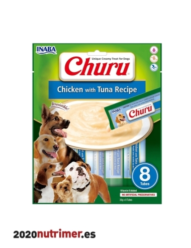 Churu DOG Receta de pollo con atun (8P) | Snacks Perro