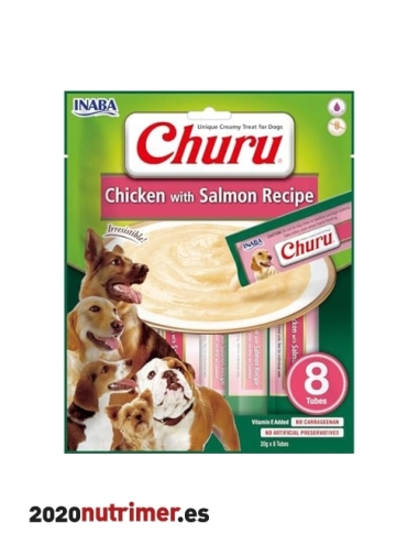 Churu DOG Receta de pollo con salmon (8P) | Snacks Perro