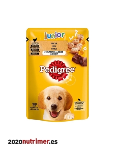 Pedigree JUNIOR POLLO Y ARROZ 24x100gr | Comida Humeda | Pedigree| Nutrimer