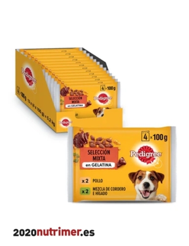 Pedigree PACK POLLO y CORDERO 13x4x100g | Comida Humeda | Pedigree| Nutrimer